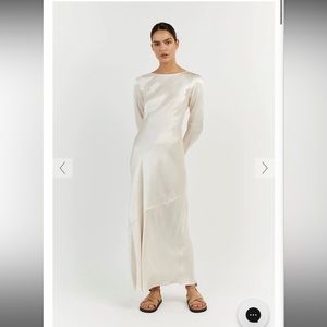 CHARLI PEARL SATIN MIDI DRESS sold out